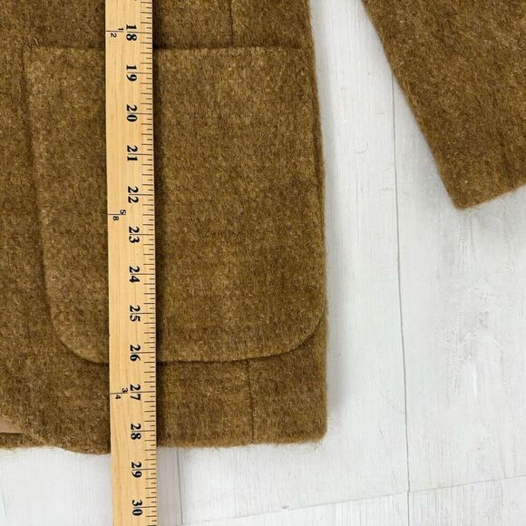 Madewell Boucle Larsen Blazer XS Toffee Brown Wool Alpaca Blend Single Breasted - Picture 14 of 16
